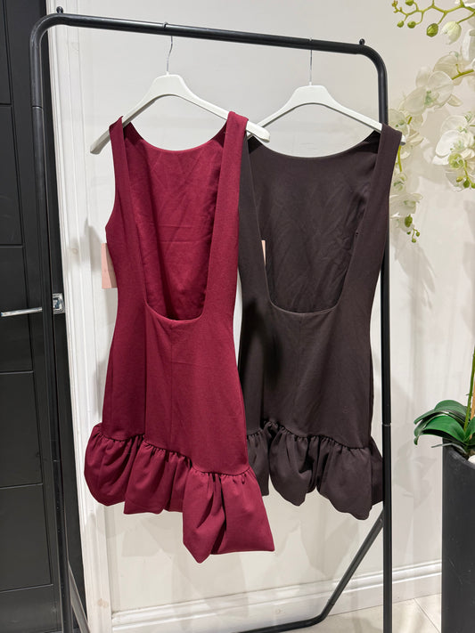 Backless puff ball dress