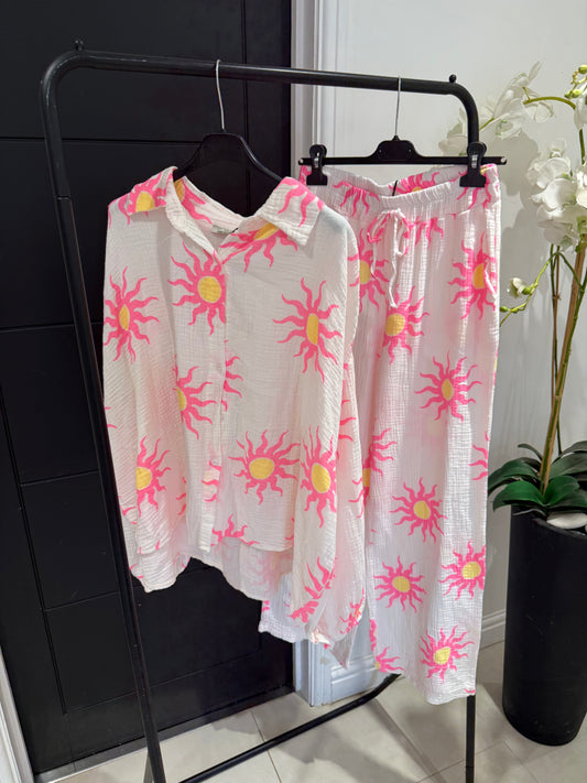 Cheese cloth shirt set