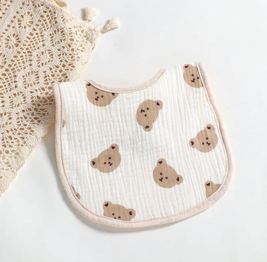 Cheese Cloth Bear Bib