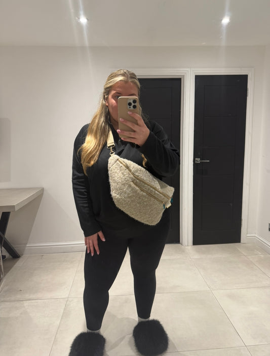 Beige Oversized Bumbag