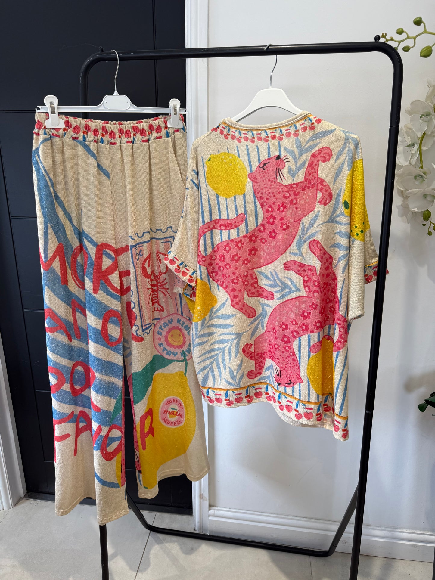 Leopard Lurex Set
