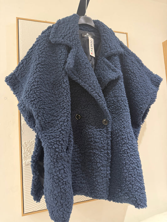 Navy oversized waist coat